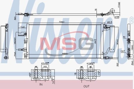 Конденсатор кондиционера BMW X1 F48 (15-) (выр-во) NISSENS 940759