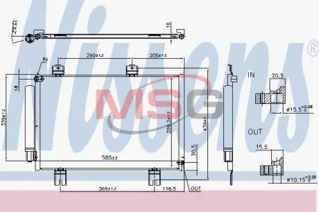 Радiатор кондицiонера NISSENS 940810