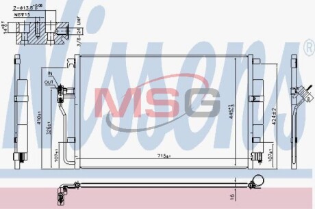 Конденсатор кондиционера MERCEDES SPRINTER W 906 (06-) (выр-во) NISSENS 940826