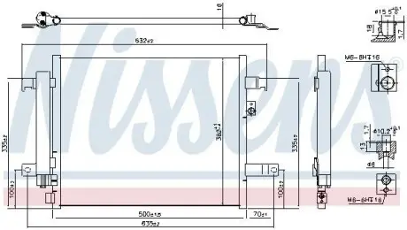 Радіатор кондиціонера NISSENS 941044