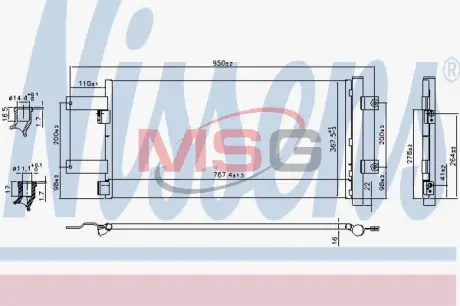 Радіатор кондиціонера First Fit NISSENS 941073