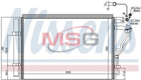 Радиатор кондиционера HYUNDAI ELANTRA (MD/UD) (10-) 1.6 (выр-во) NISSENS 941126