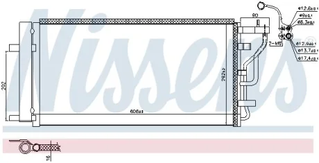 Радiатор кондицiонера NISSENS 941160