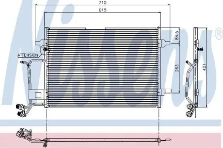 Радiатор кондицiонера NISSENS 94207