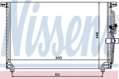 Конденсатор кондиціонера OPEL OMEGA B (94-) NISSENS 94232
