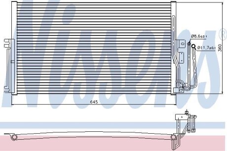 Радiатор кондицiонера NISSENS 94234