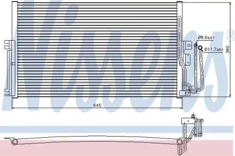 Радиатор кондиционера NISSENS 94234