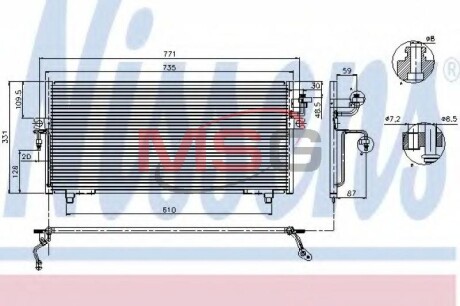 Радiатор кондицiонера NISSENS 94299