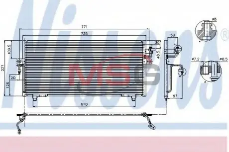 Радиатор кондиционера NISSENS 94299