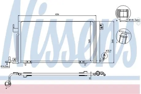 Радiатор кондицiонера NISSENS 94321