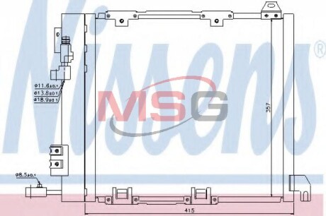 Радиатор кондиционера NISSENS 94385