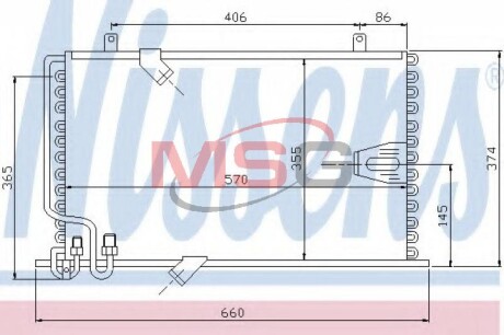 Радiатор кондицiонера NISSENS 94408