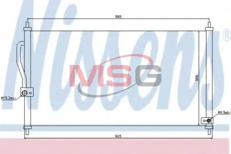 Радiатор кондицiонера NISSENS 94458
