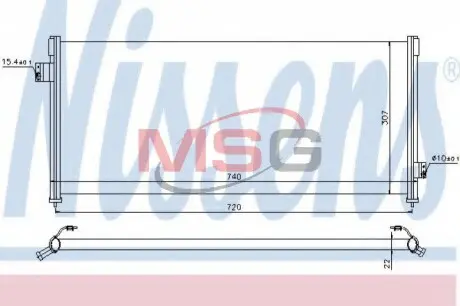 Радiатор кондицiонера NISSENS 94509