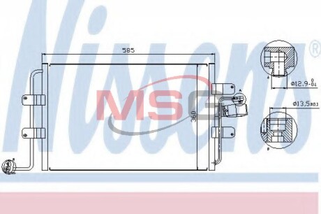 Радiатор кондицiонера NISSENS 94522