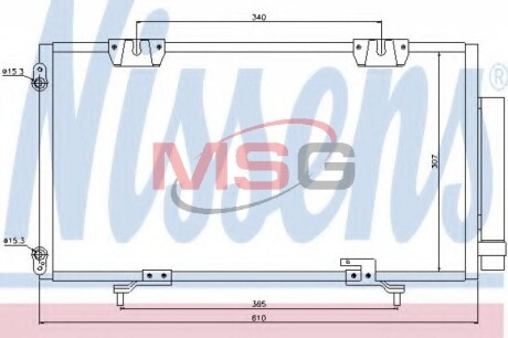 Конденсер кондиціонера NISSENS 94540