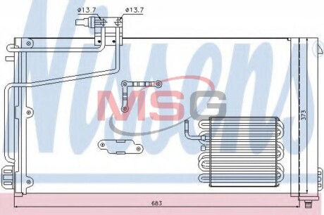 Радиатор кондиционера NISSENS 94545