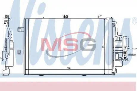 Радіатор кондиціонера NISSENS 94546