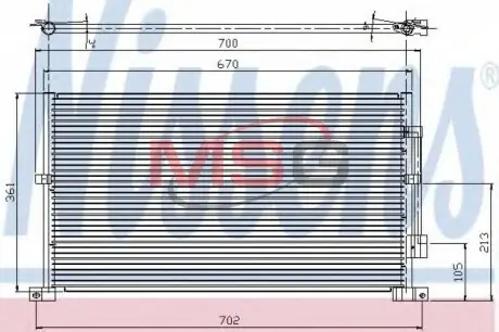 Конденсер кондиціонера NISSENS 94585
