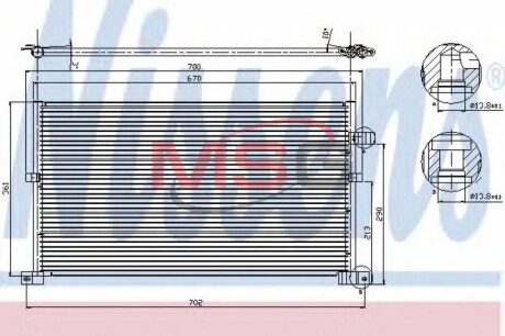 Радiатор кондицiонера NISSENS 94586