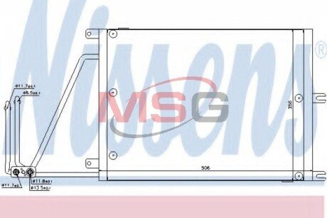 OPEL Радіатор кондиціонера (конденсатор) без осушувача VECTRA B 2.0, 2.2 97- NISSENS 94623