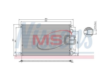 Конденсатор кондиционера RENAULT SCENIC II (03-) 2.0 и 16V (выр-во) NISSENS 94626