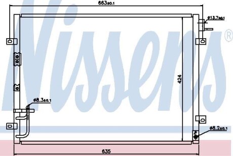 Радiатор кондицiонера NISSENS 94636