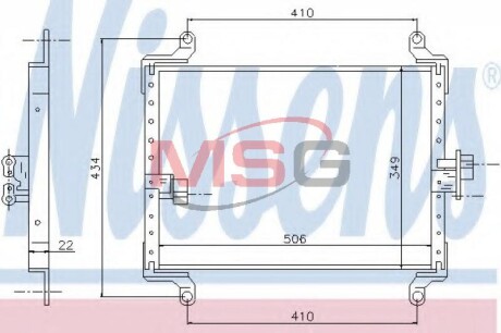 Радiатор кондицiонера NISSENS 94700