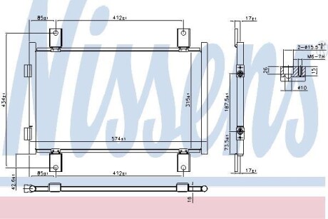 Радиатор кондиционера PEUGEOT BOXER (ZCT) 01-02; CITROEN JUMPER (244, Z_) 02-06; FIAT DUCATO (244) 02-н.в. NISSENS 94712