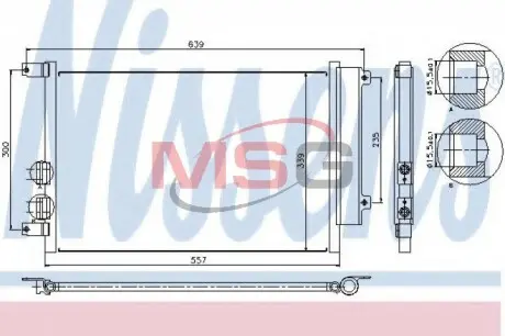 Радiатор кондицiонера NISSENS 94744