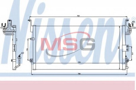 Радиатор кондиционера HYUNDAI SONATA/KIA MAGENTIS 01>09/05 (выр-во) NISSENS 94775