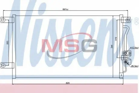 Конденсер кондиціонера NISSENS 94790