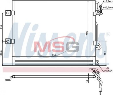 Радиатор кондиционера NISSENS 94858