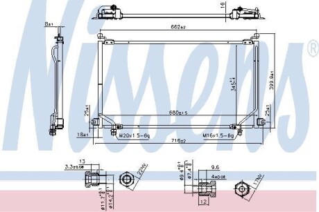 Радiатор кондицiонера NISSENS 94863