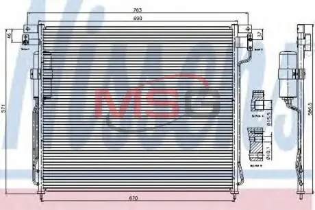 Конденсатор кондиціонера NISSAN NISSENS 94879
