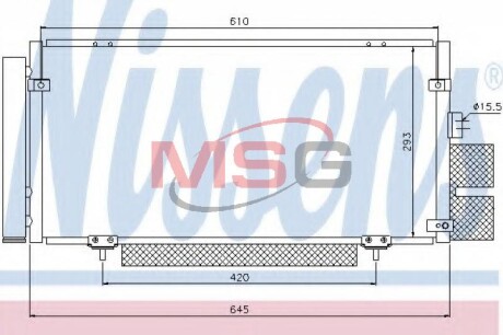 Радиатор кондиционера SUBARU LEGACY (выр-во) NISSENS 94885