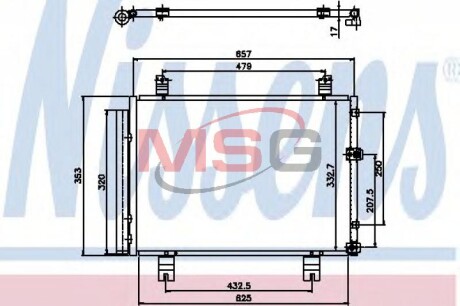 Конденсер кондиціонера NISSENS 94950