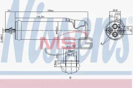 Осушувач кондицiонера NISSENS 95565