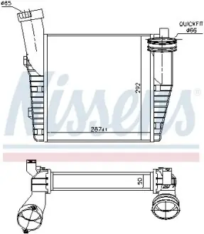 Интеркуллер AUDI; PORSCHE; VW (выр-во) NISSENS 96688