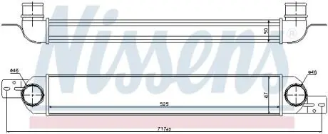 OPEL Інтеркулер MERIVA A 1.3, 1.7 03- NISSENS 96717