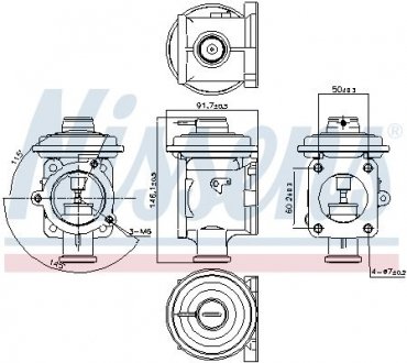 Клапан рециркуляціі ВГ (EGR) First Fit NISSENS 98219