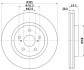 Диск гальмівний передній Toyota Camry (V7) (17-), RAV 4 V (_A5) (18-) NISSHINBO ND1128K (фото 1)