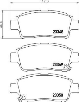 Колодки гальмівні передні дискові Toyota Yaris 1.0, 1.3, 1.4 (01-05), Yaris 1.5 (10-) NISSHINBO NP1007