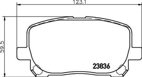 Колодки гальмівні передні дискові Toyota Avensis 2.0, 2.4 (01-11) NISSHINBO NP1009 (фото 1)