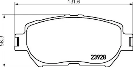 Колодки гальмівні передні дискові Toyota Camry 2.4, 3.0, 3.3 (01-06) NISSHINBO NP1017