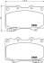 Колодки тормозные дисковые передние Toyota Land Cruiser 100 4.0, 4.2, 4.7 (98-), Cruiser 150 (10-) NISSHINBO NP1018 (фото 1)