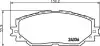 Колодки тормозные дисковые передние Toyota Auris,Corollla 1.3, 1.4, 1.6, 2.0 (07-),RAV 4 2.5 (12-) NISSHINBO NP1019 (фото 1)