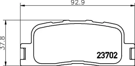 Колодки дискові гальмові задні Camry 2.0, 2.4 (01-06) NISSHINBO NP1030