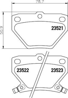 Колодки гальмівні задні дискові Toyota Yaris, Corolla 1.3, 1.4, 1.5, 1.6 (01-05) NISSHINBO NP1032 (фото 1)