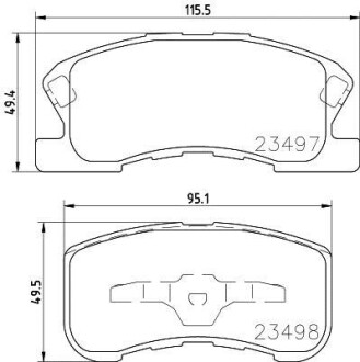 Колодки гальмові передні дискові Daihatsu Sirion 1.0, 1.3 (99-05) NISSHINBO NP1034 (фото 1)